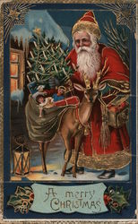 A Merry Christmas Santa Claus Postcard Postcard Postcard