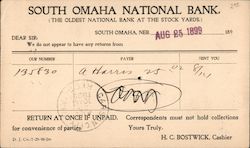 South Omaha National Bank Postcard