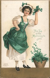 The Top of the Morning to You St. Patrick's Day Ellen Clapsaddle Postcard Postcard Postcard