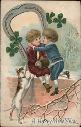 A Happy New Year Children Postcard Postcard Postcard