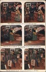 Yes, madam, I can paint your portrait while you wait - Stereo graph pictures. Postcard