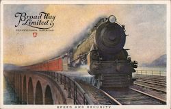 Broad Way Limited Pennsylvania Railroad Postcard