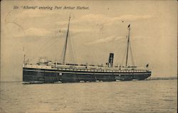 Str. "Alberta" Entering Port Arthur Harbor Postcard