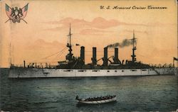 U.S. Armored Cruiser Tennessee Battleships Postcard Postcard Postcard