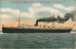 The Big 9-Bear-Beaver-Rose City-San Francisco & Portland S.S. Co. Boats, Ships Postcard Postcard Postcard