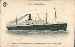 S.S. President Grant Ships Postcard Postcard Postcard