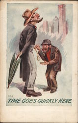 Time goes quickly here - pickpocket Postcard