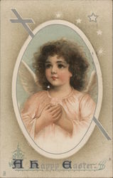 A Happy Easter With Angels Postcard Postcard Postcard