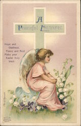 A Peaceful Easter With Angels Ellen Clapsaddle Postcard Postcard Postcard