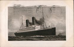 Cunard R.M.S. "Carmania" and "Caronia" Postcard