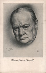 Winston Spencer Churchill Political Postcard Postcard Postcard