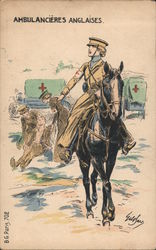 English ambulance woman World War I Postcard Postcard Postcard