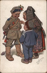 German Children World War I Postcard Postcard Postcard