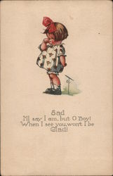 Sad - I'll Say I Am, but O Boy! When I see you, won't I be Glad! Postcard