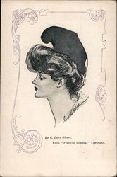 Woman's profile face Postcard