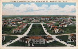 Aireview of Randolph Field, West Point of the Air Randolph Air Force Base, TX Postcard Postcard Postcard