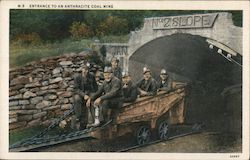 Entrance to an Anthracite Coal Mine Postcard