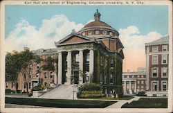 Earl Hall and School of Engineering, Columbia University Postcard