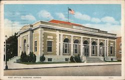 Post Office Parsons, KS Postcard Postcard Postcard