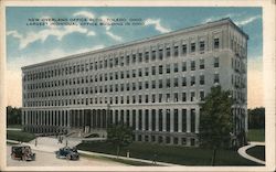 New Overland Office Bldg. Largest Individual Office Building in Ohil Postcard