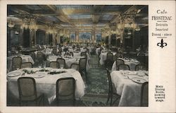 Cafe Frontenac - Detroits smartest dining place - Main dining room , looking toward stage Michigan Postcard Postcard Postcard