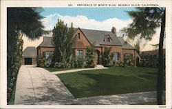 Residence of Monte Blue Postcard