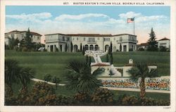 Buster Keaton's Italian Villa Beverly Hills, CA Postcard Postcard Postcard