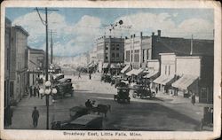 Broadway East Little Falls, MN Postcard Postcard Postcard