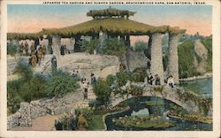 Japanese Tea Garden and Sunken Garden, Brackenridge Park San Antonio, TX Postcard Postcard Postcard