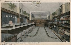 Interior of Kemp's Confectionary Postcard