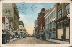 Fairfield Ave. looking East Bridgeport, CT Postcard Postcard Postcard