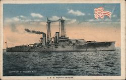 USS North Dakota Battleships Postcard Postcard Postcard