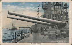 Peacemaker Guns on Ship Postcard