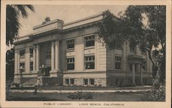 Public Library, Long Beach, California Postcard Postcard Postcard