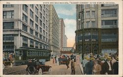 State and Madison Sts., "Busiest Corner" in the world Chicago, IL Postcard Postcard Postcard