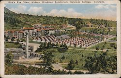 Bird's Eye View of Modern Woodmen Sanatorium Colorado Springs, CO Postcard Postcard Postcard