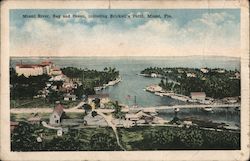 Miami River, Bay and Ocean, including Brickell's Point Florida Postcard Postcard Postcard