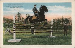 Feat in horsemanship, Culver Military Academy Indiana Postcard Postcard Postcard