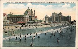 Ocean View, showing Dennis, Marlboro-Blenheim and Traymore Hotels Atlantic City, NJ Postcard Postcard Postcard