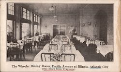 The Wheeler Dining Room, Pacific Avenue at Illinois - One block from Traymore Postcard