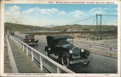 Bridge over Tijuana River - Race track and casino in distance Postcard