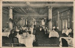 Main Dining Room - Hotel Woodstock Postcard