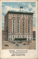 Hotel Woodstock 127-135 West 43rd Street just off Broadway New York City, NY Postcard Postcard Postcard