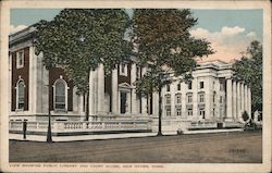 View Showing Public Library and Court House New Haven, CT Postcard Postcard Postcard