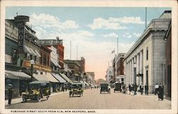 Purchase Street, South from Elm New Bedford, MA Postcard Postcard Postcard