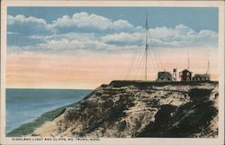 Highland Light and Cliffs, Marconi Wireless Station North Truro, MA Postcard Postcard Postcard