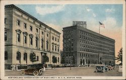 New England Conservatory of Music and Y.M.C.A. Postcard