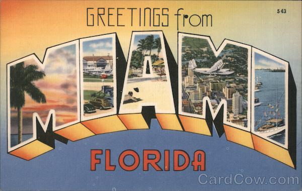 Miami Florida The Magic City: Vintage Postcard Book