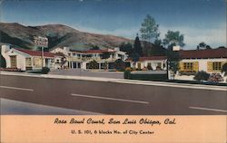 Rose Bowl Court - U.S. 101, 6 blocks No. of City Center Postcard