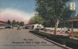 The Patio - Fairgrounds Motel & Coffee Shop - 1102 So. Union Ave. (N.E. corner New Fairgrounds and U.S. 99) Bakersfield, CA Post Postcard